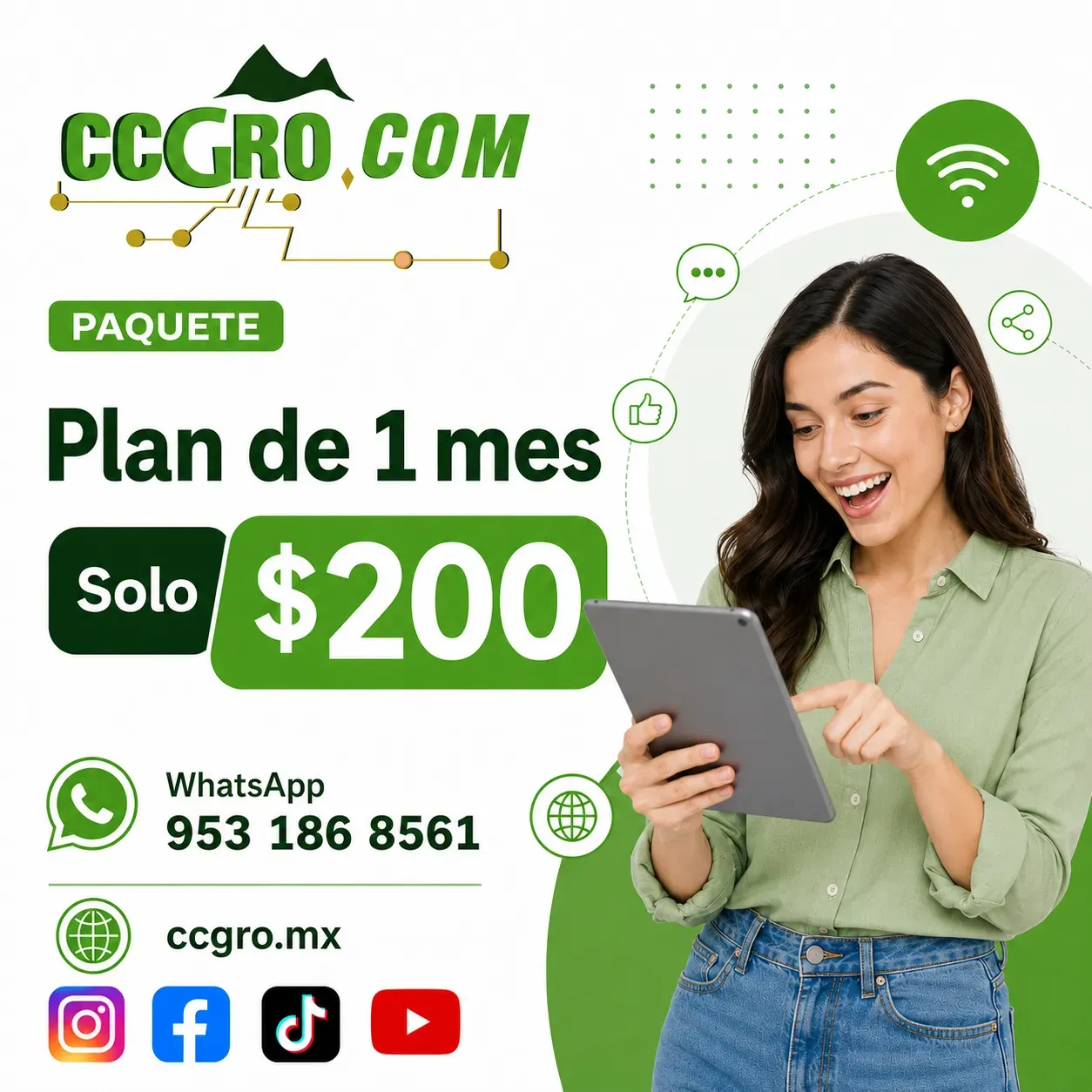 Paquete de internet mensual de fibra óptica - Planes de internet para hogar y negocio